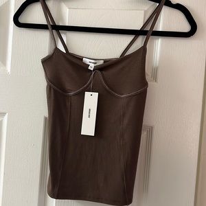 Joah Brown flexrib corset tank NWT